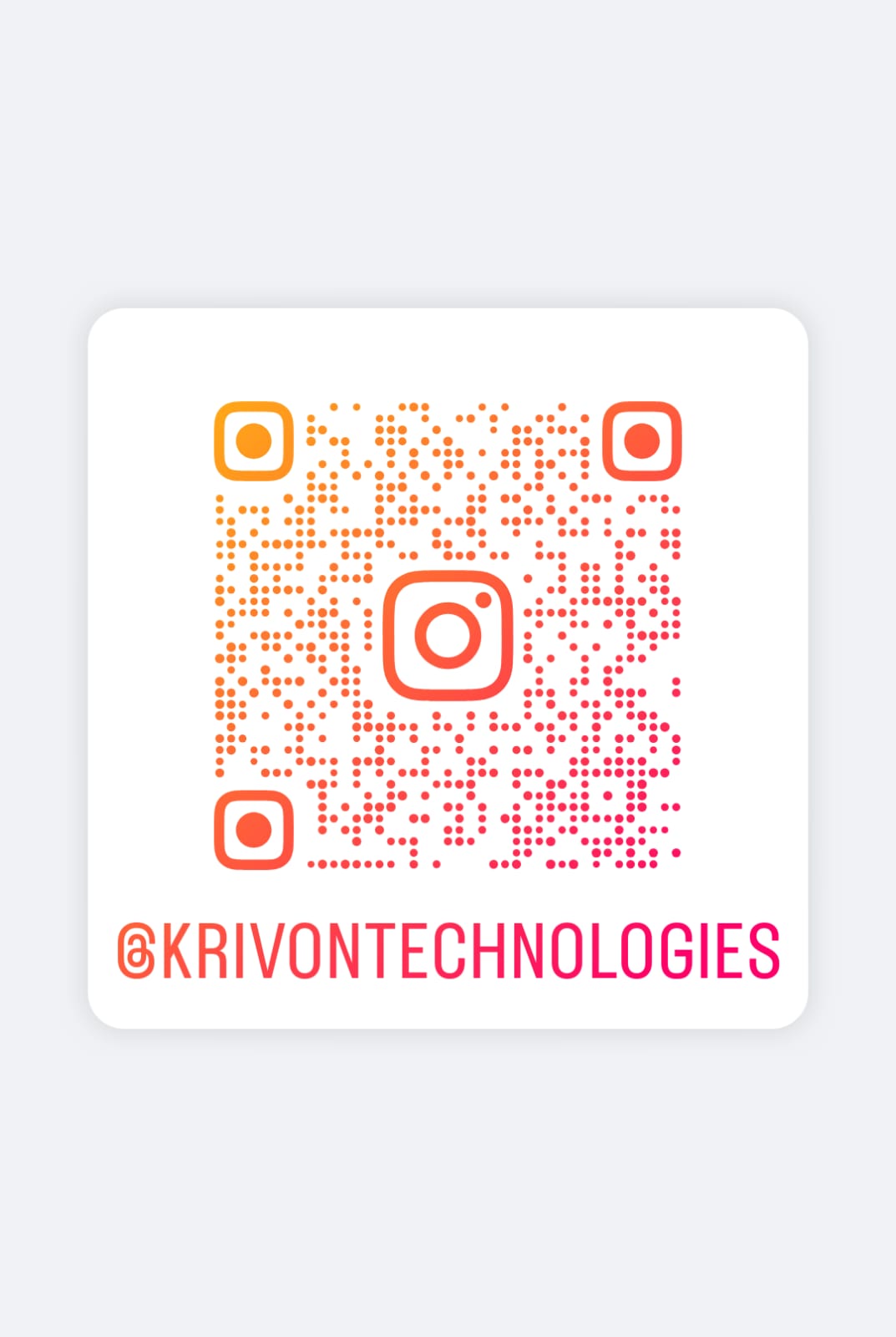Instagram QR code for @krivontechnologies